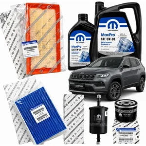 Kit 4 Filtros Originales Mopar + Aceite Mopar 0w30 5lts Jeep Compass Motor 1.3 Turbo T270