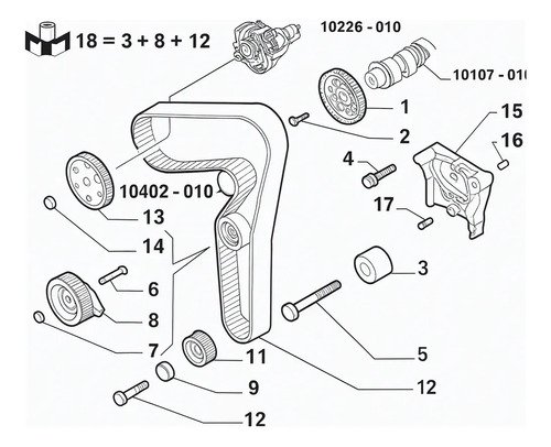 Kit De Distribución Fiat Toro 2.0 Freedom Original Mopar - Imagen 6
