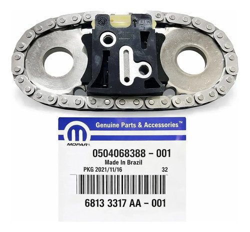 Distribución Cadena Engranajes Juego De Piñones Fiat Ducato Cargo 2.3 Multijet Original Mopar 504068388 Plateado - Imagen 2