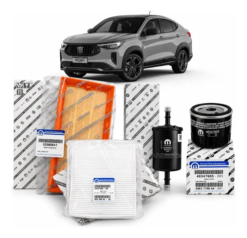 Kit 4 Filtros Originales Mopar Fiat Fastback Turbo 270 Y Abarth Motor 1.3 Turbo
