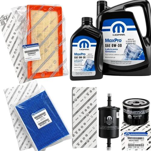Kit 4 Filtros Originales Mopar + Aceite Mopar 0w30 5lts Jeep Renegade Motor 1.3 Turbo T270 - Imagen 3