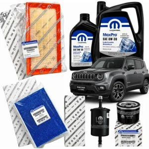 Kit 4 Filtros Originales Mopar + Aceite Mopar 0w30 5lts Jeep Renegade Motor 1.3 Turbo T270