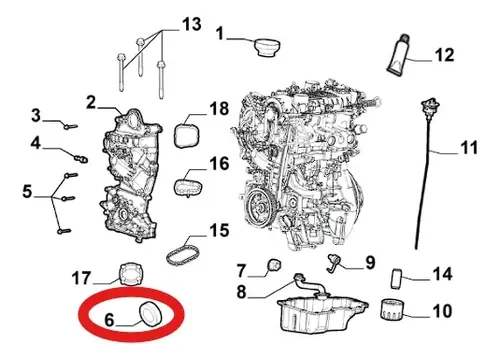 Reten Cigueñal Distribucion Original Fiat Cronos 1.3 Firefly Gse Polea Distribucion Oem 7091279 - Imagen 2