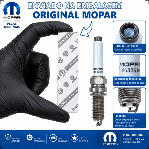 4 Bujías Mopar 46336161 Fiat Renegade 1.0t Y 1.3t Original - Imagen 4