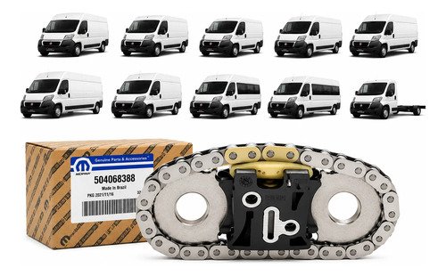 Distribución Cadena Engranajes Juego De Piñones Fiat Ducato Cargo 2.3 Multijet Original Mopar 504068388 Plateado